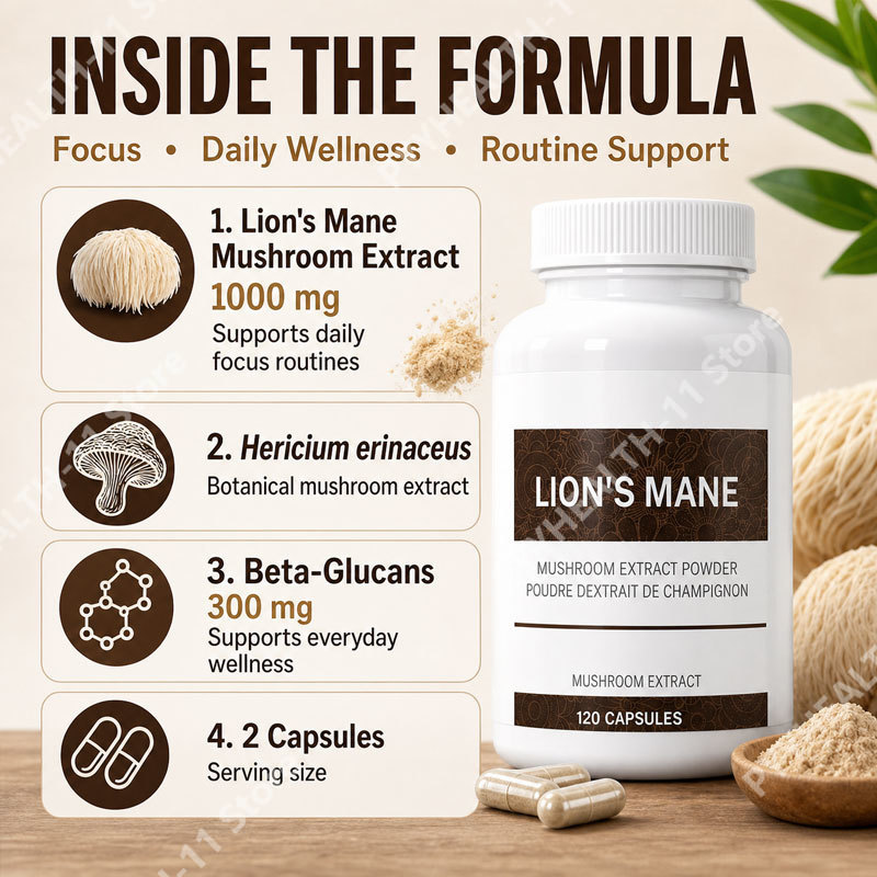 사자갈기버섯 캡슐 보충제 (베타글루칸 함유) 집중력 및 - Lion Mane Mushroom 리뷰 및 가격