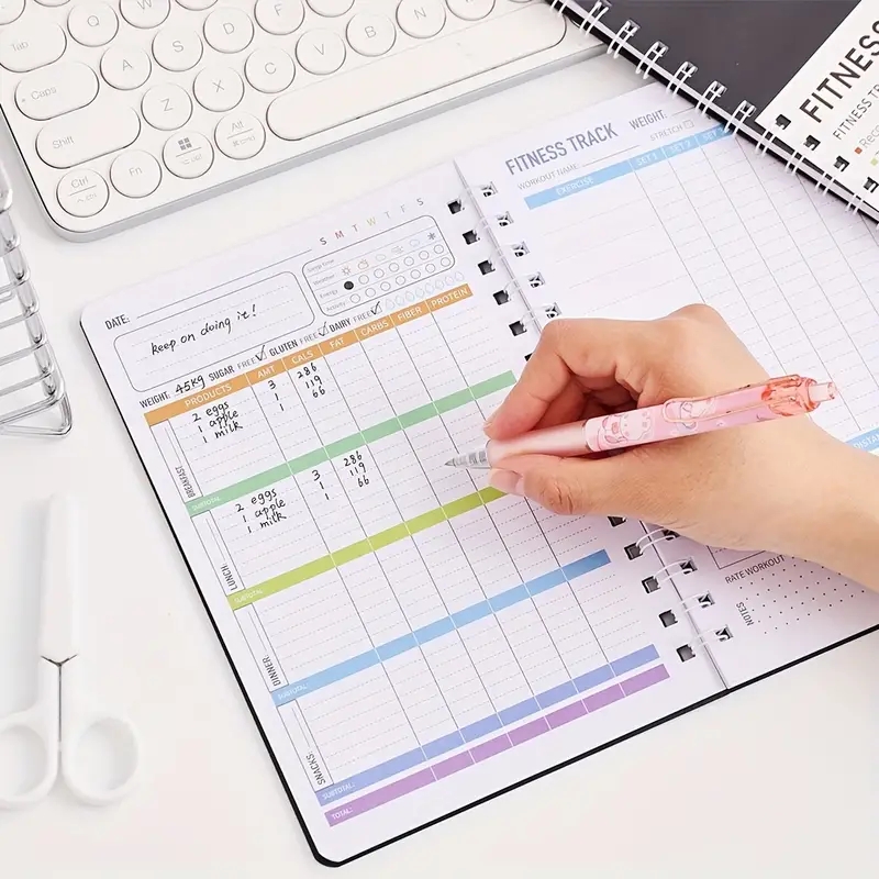 피트니스 저널 노트북 일일 운동 및 영양 계획표 32매 - Fitness Nutrition Journal 리뷰 및 가격